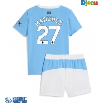 Manchester City Matheus Nunes #27 Domaci Dres za djecu 2025-26 Kratak Rukav (+ Kratke hlače)